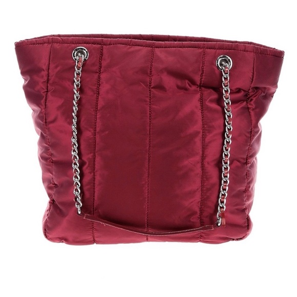 MZ Wallace Cranberry Tote Bag with Chain Strap EUC - Picture 3 of 3